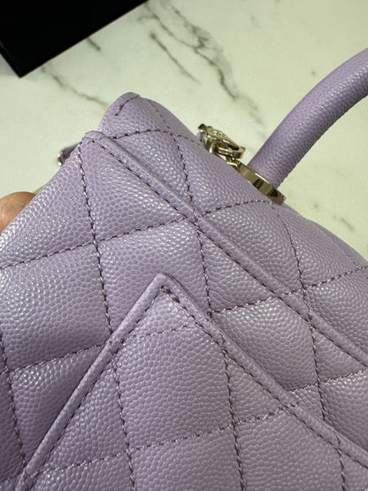 CHANEL Coco Handle 24P紫色 Small