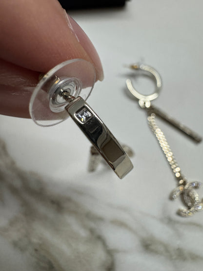 CHANEL 21P 淺金色流蘇耳環