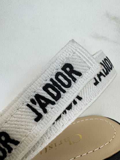 DIOR J'adior Slingback 黑色科技布 10cm