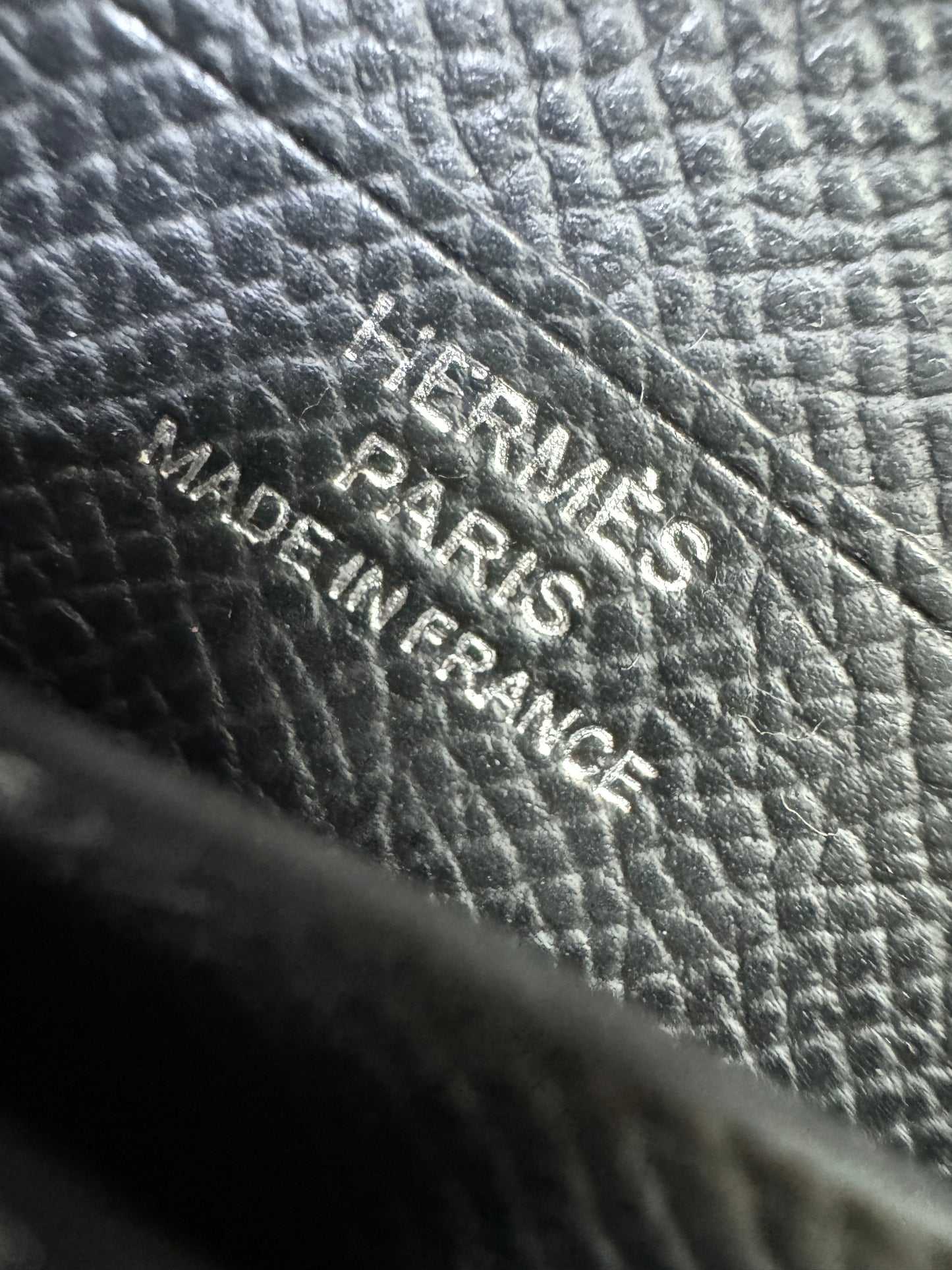 HERMES Bearn Compact Wallet 黑銀 短款 Epsom PHW