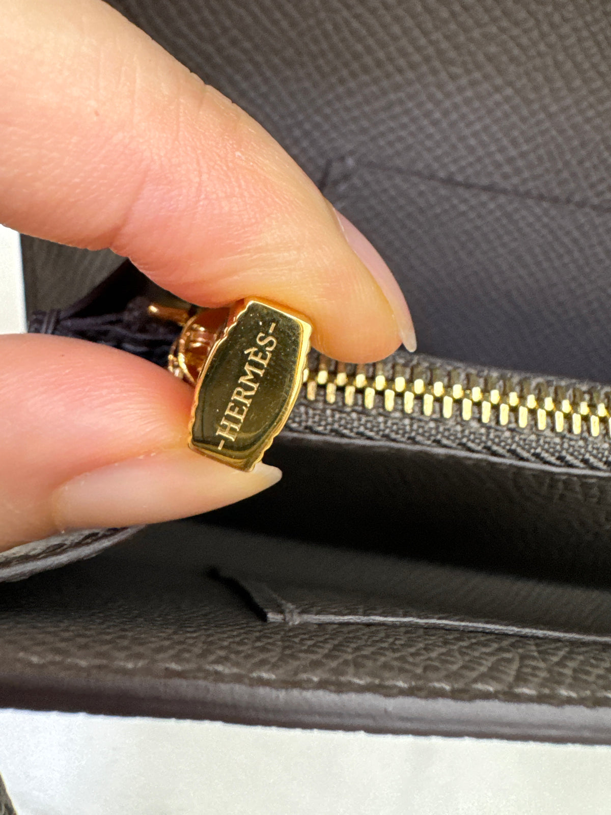 HERMES Kelly to-go 錫器灰金扣 Epsom