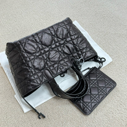 DIOR Toujours 皺褶牛皮 磨砂黑