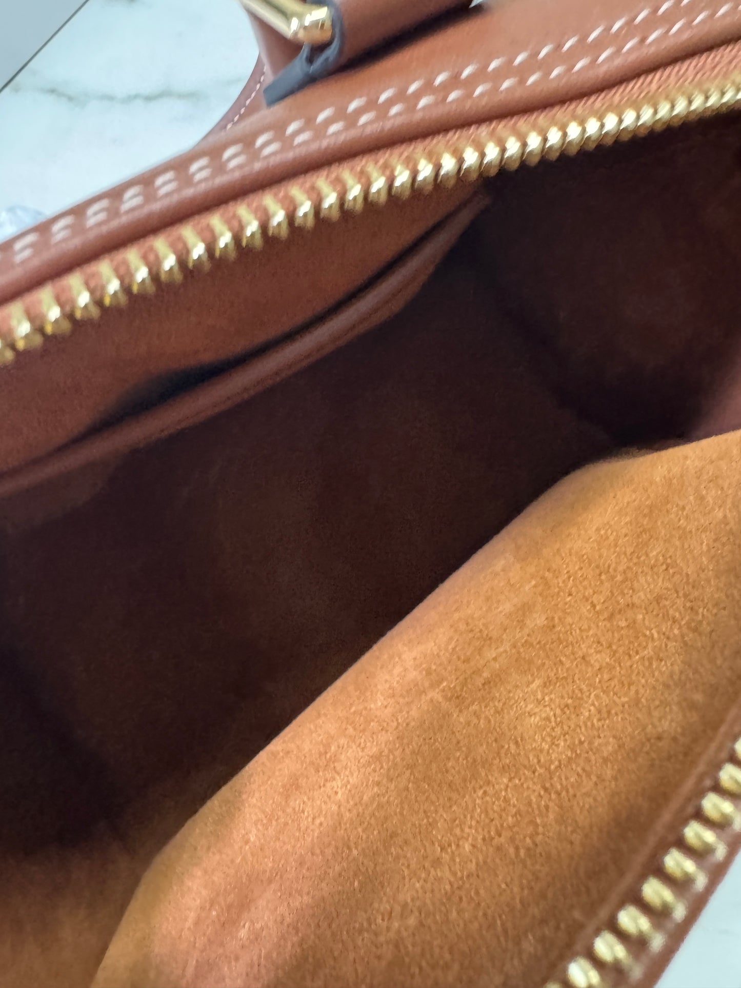 CELINE Triomphe Boston 棕色