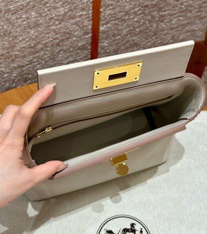 HERMES 2424 冰川白金扣 evercolor