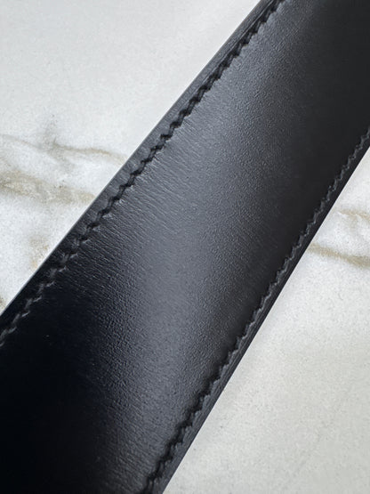 HERMES Kelly 25 黑色外縫金扣 Box Leather Sellier Noir GHW