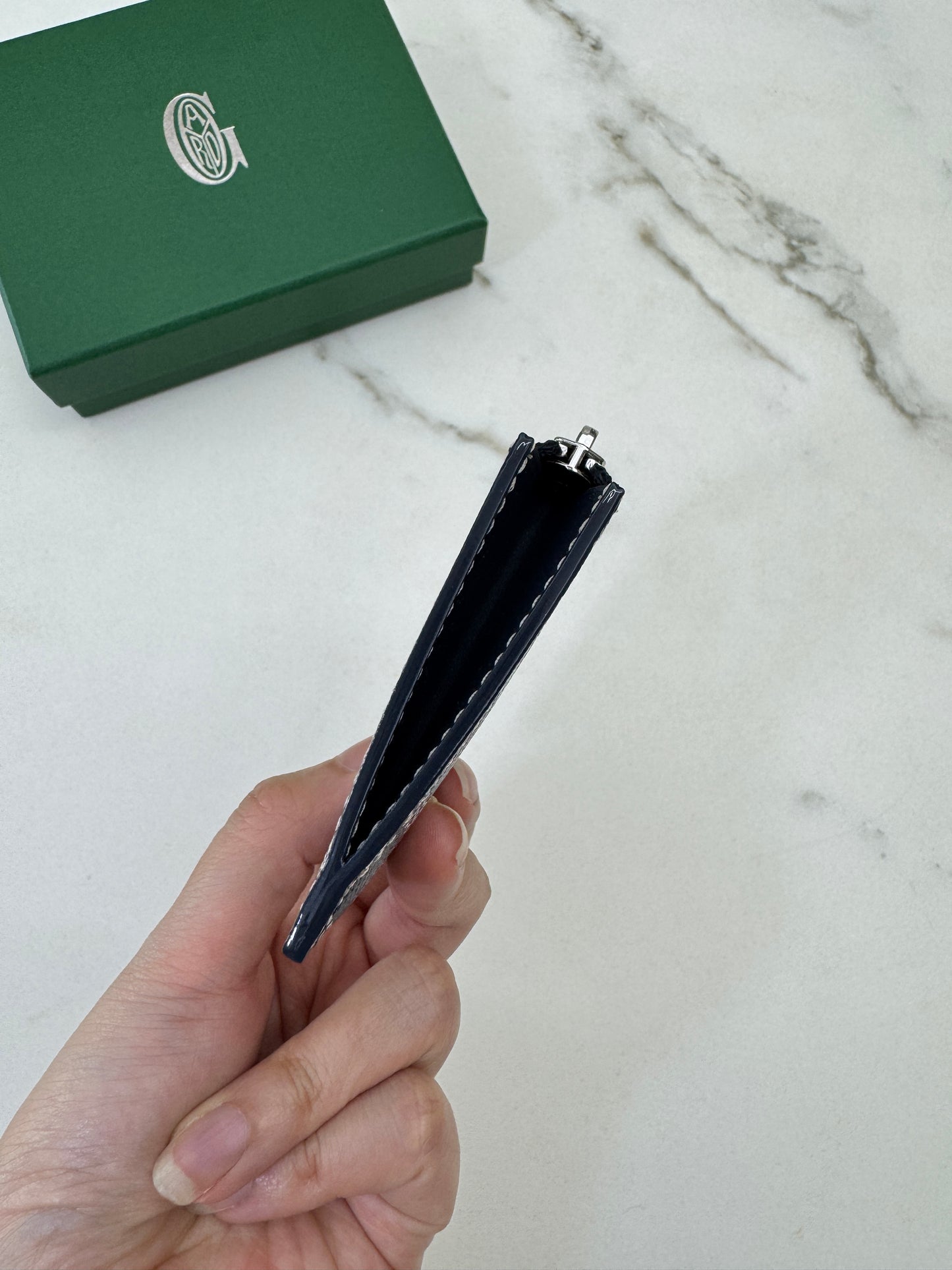 GOYARD Bourbon Zipped Cardholder 海軍藍