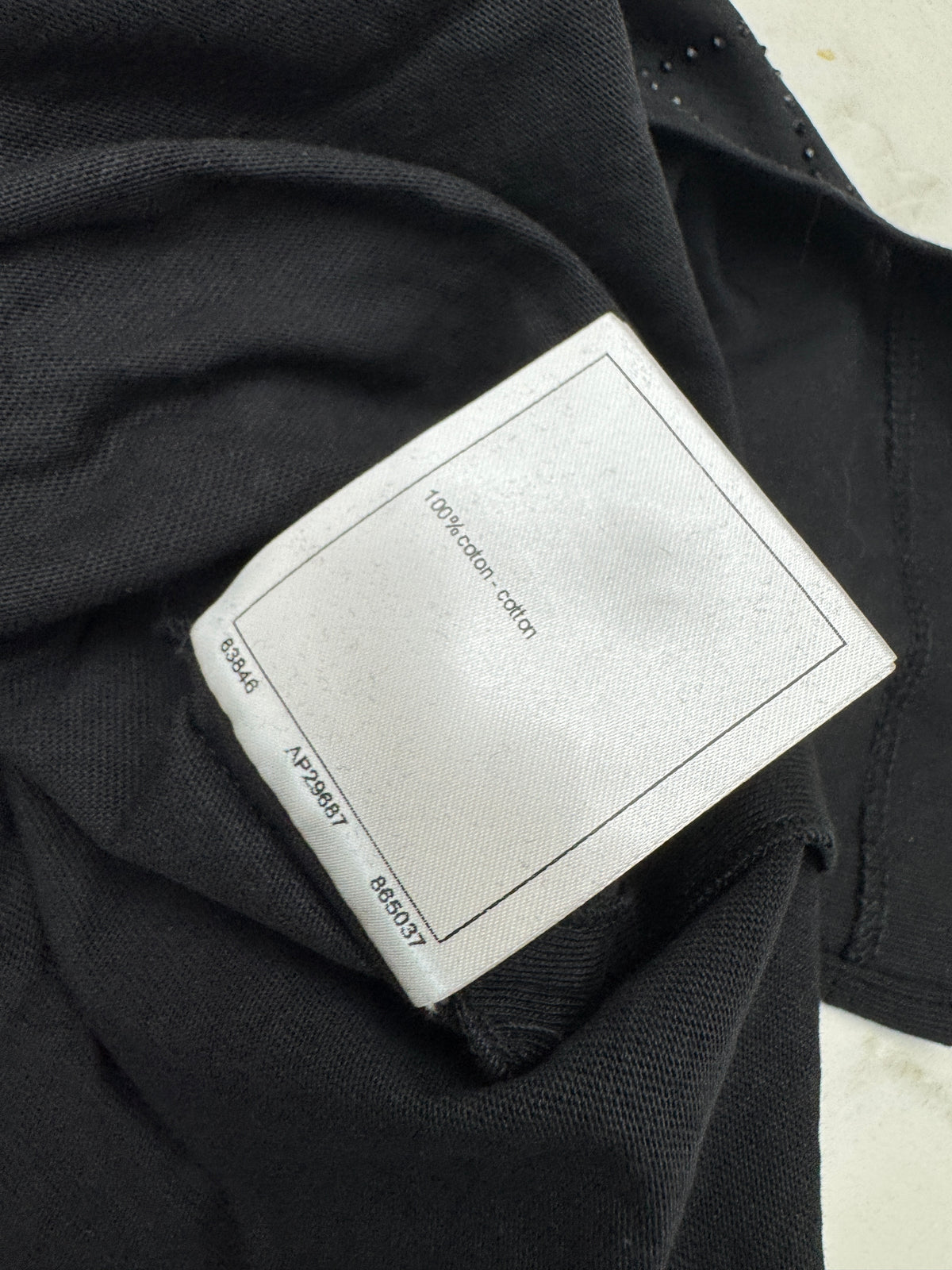 CHANEL 25S 燙鑽短袖Tee 黑色