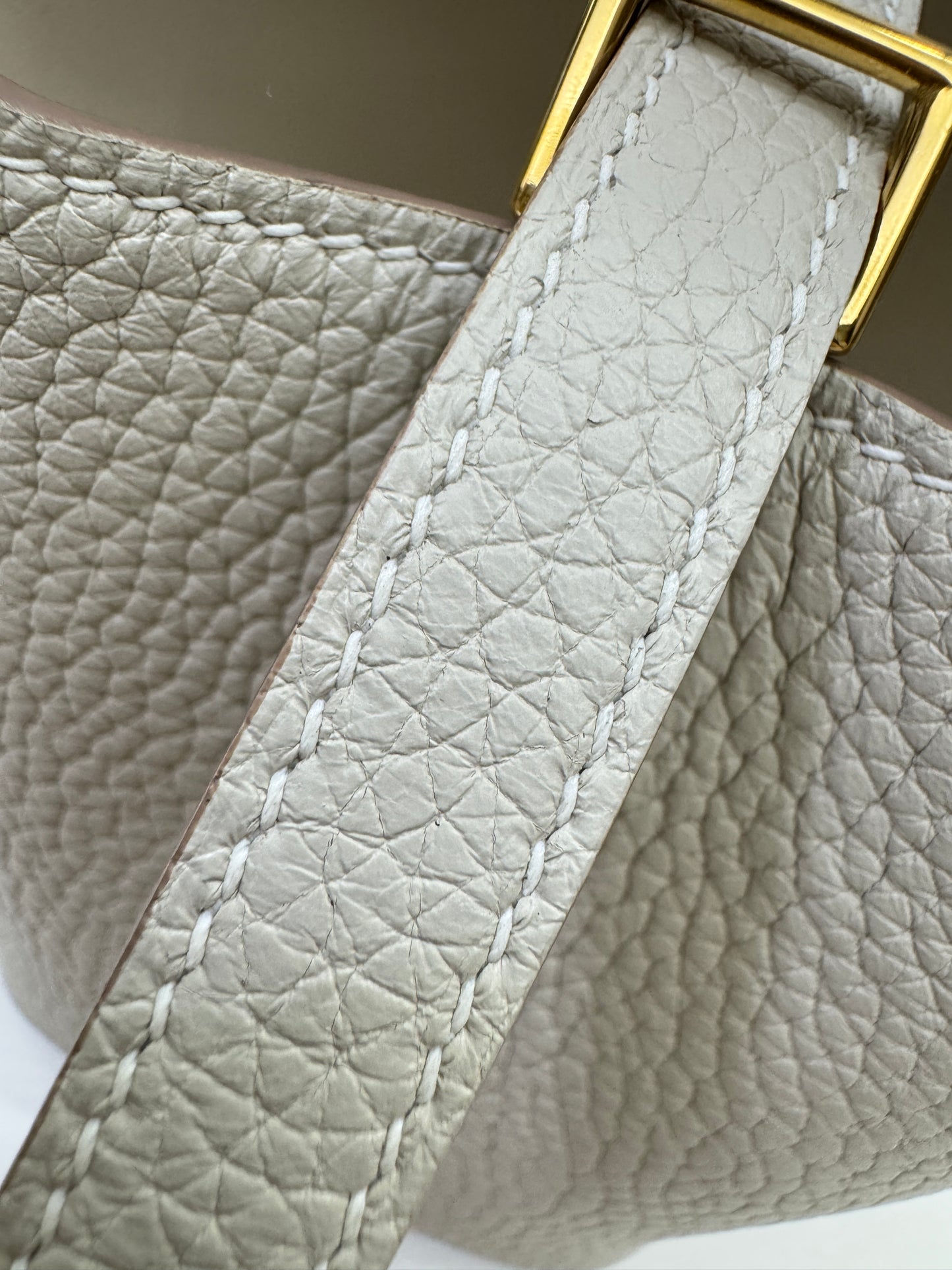 HERMES Picotin Lock 14 奶昔白金扣 TC Craie GHW