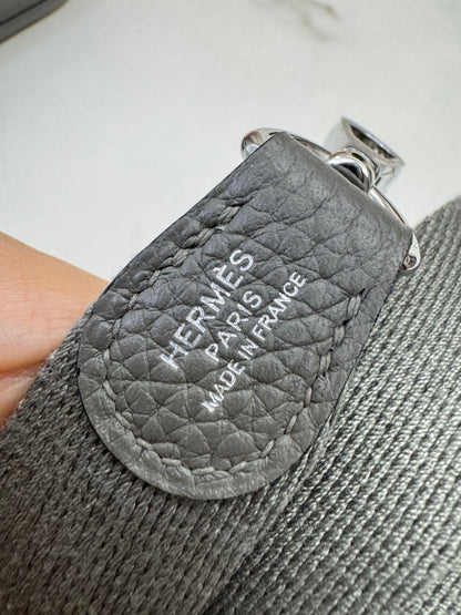 HERMES Mini Evelyne 積雨雲灰銀扣 Gris Meyer PHW