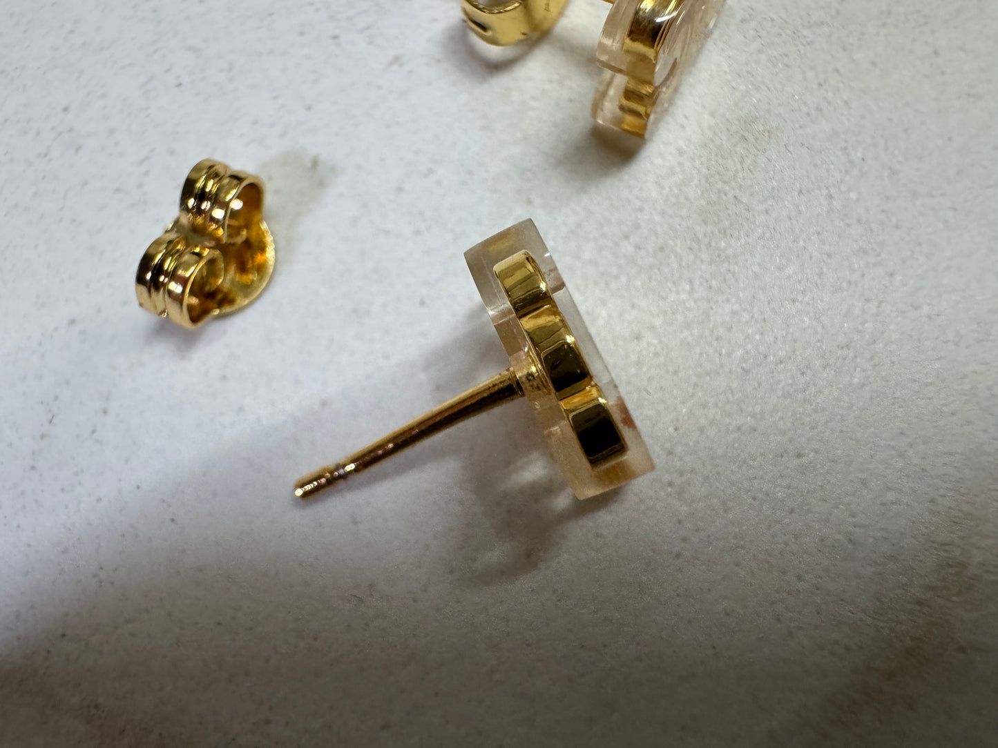 CELINE 凱旋門 透明耳環