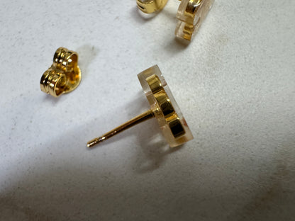 CELINE 凱旋門 透明耳環