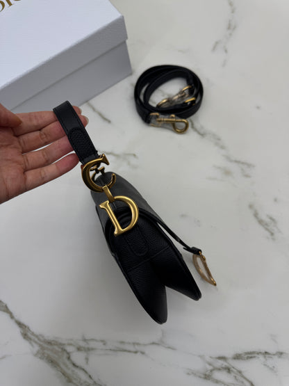 DIOR Saddle Small 黑色掌紋皮 Black Calfskin