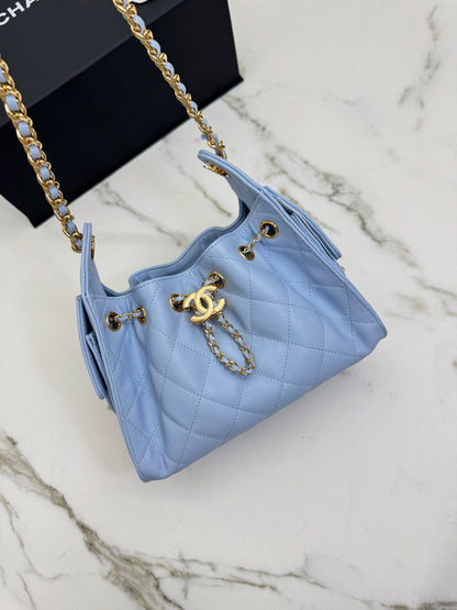 CHANEL Mini 25Bag 26A Baby Blue 亮金扣