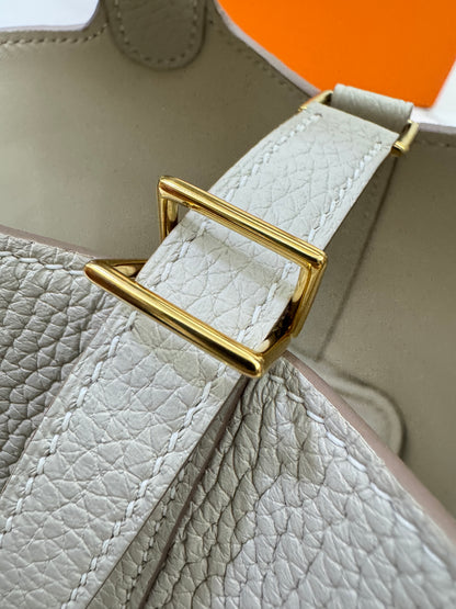 HERMES Picotin Lock 14 奶昔白金扣 TC Craie GHW