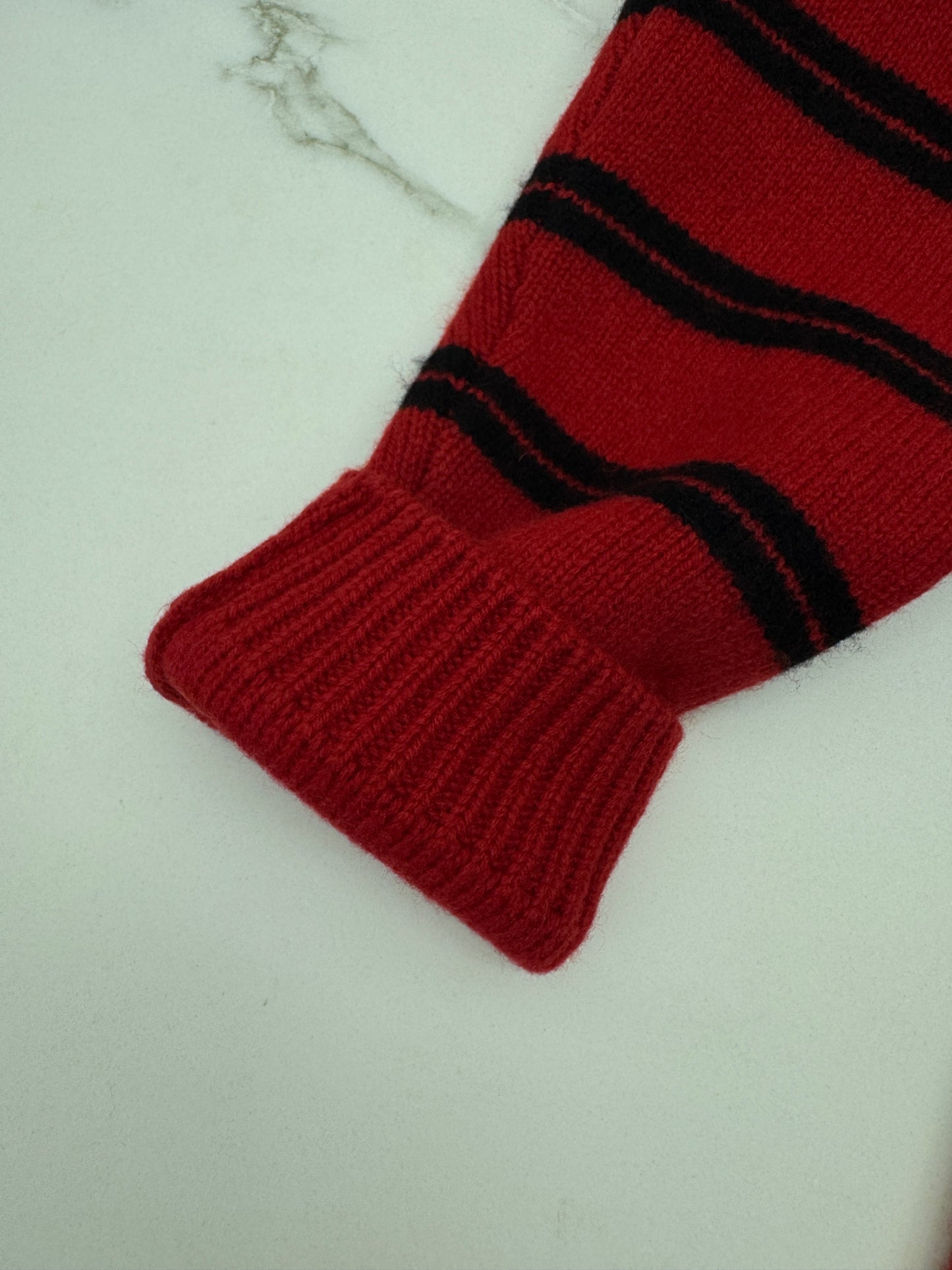 MIU MIU 紅色條紋針織開衫