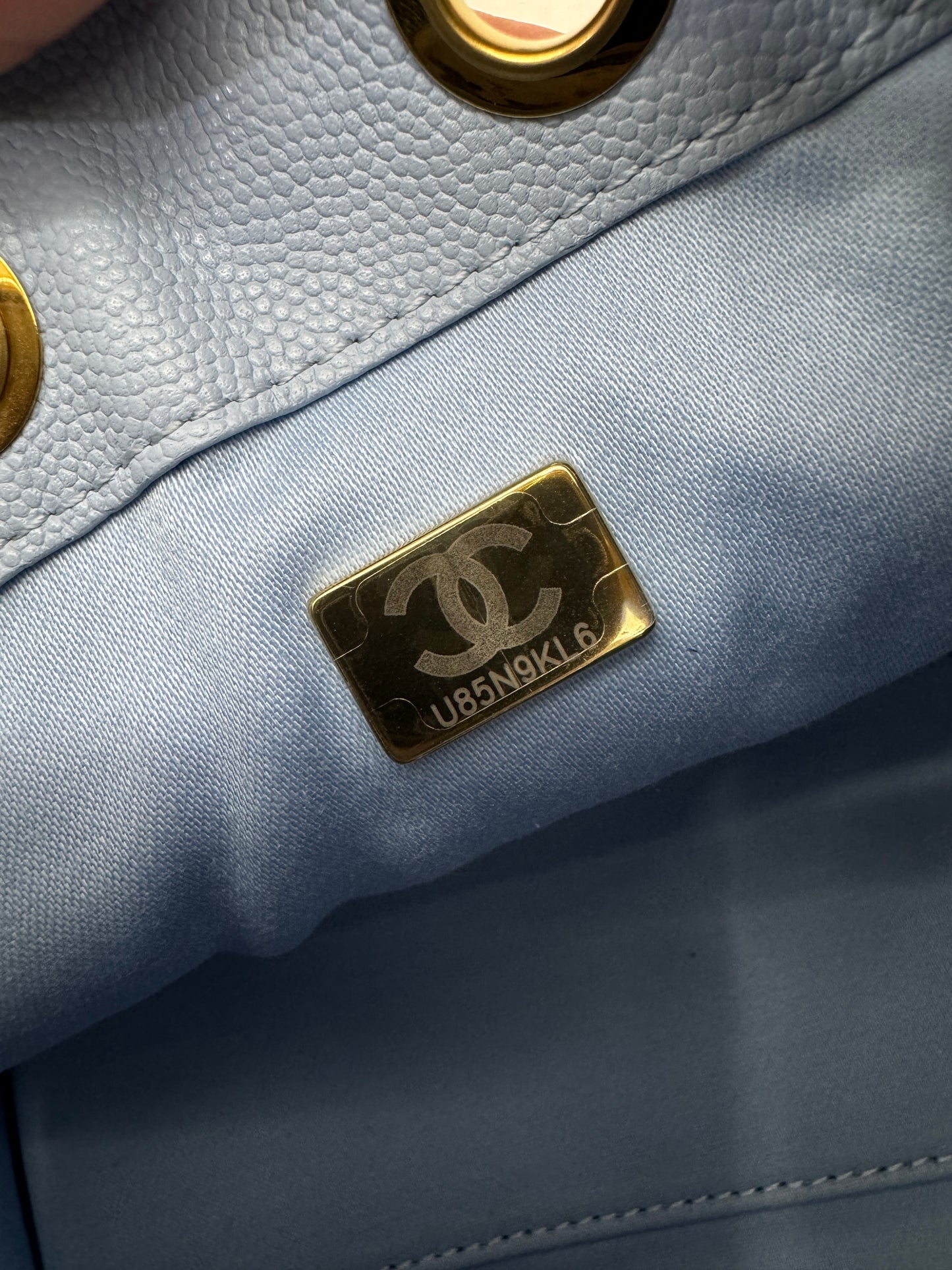 CHANEL Mini 25Bag 26A Baby Blue 亮金扣