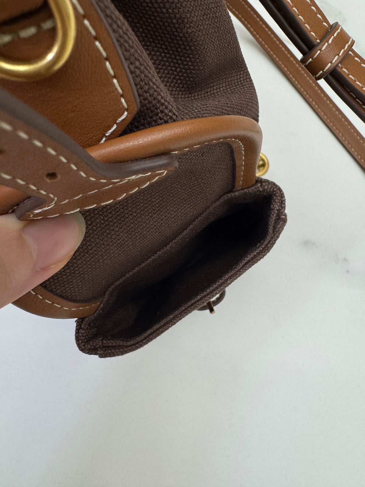 MIU MIU Backpack Canvas 深棕