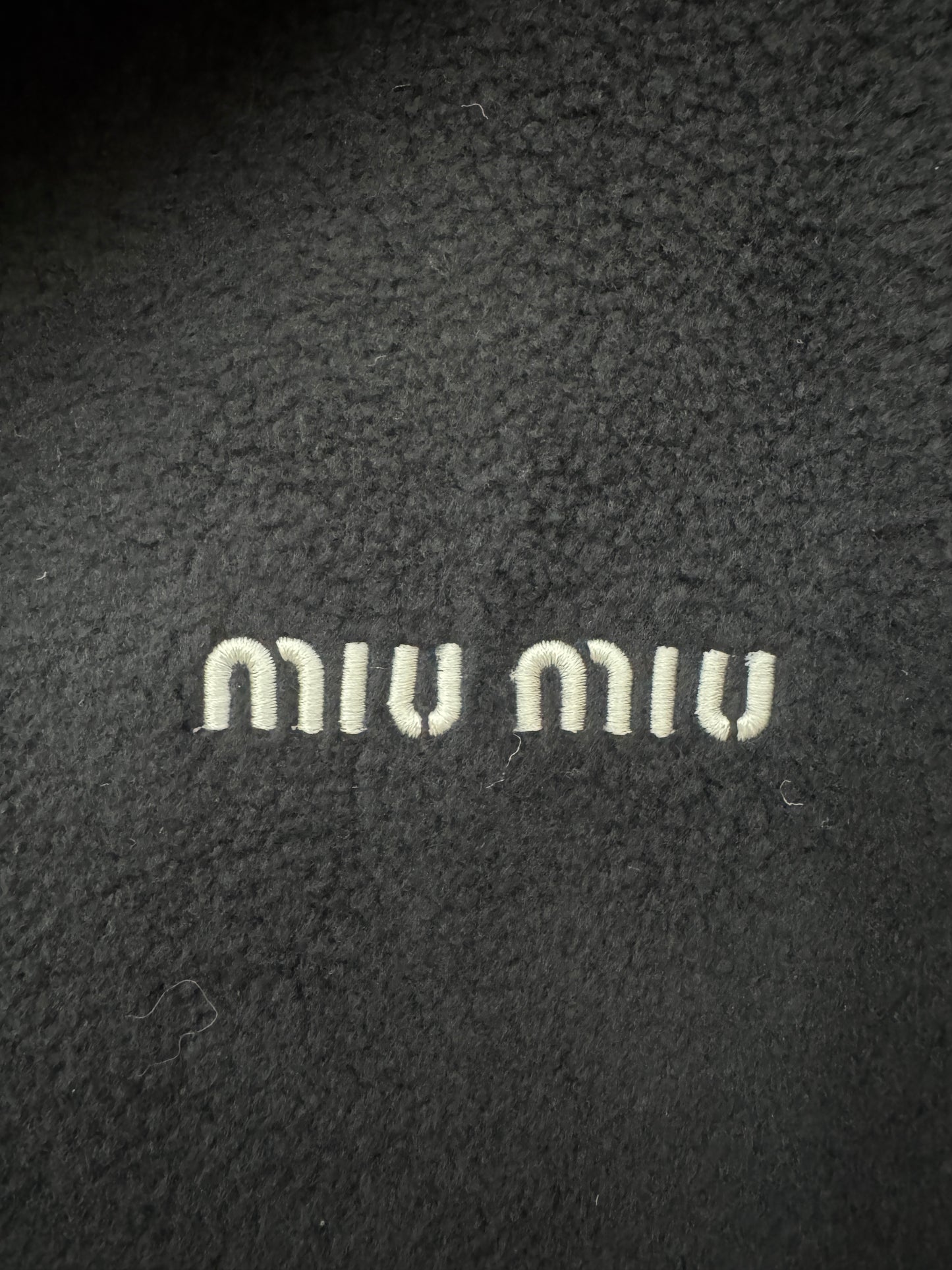 MIU MIU 搖粒絨長袖外套 藏藍色