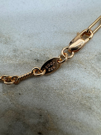 CHROME HEARTS 十字架 玫瑰金項鏈