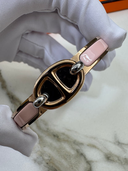 HERMES Mini Clic Chaine d’Ancre Bracelet 粉紅色玫瑰金手鐲