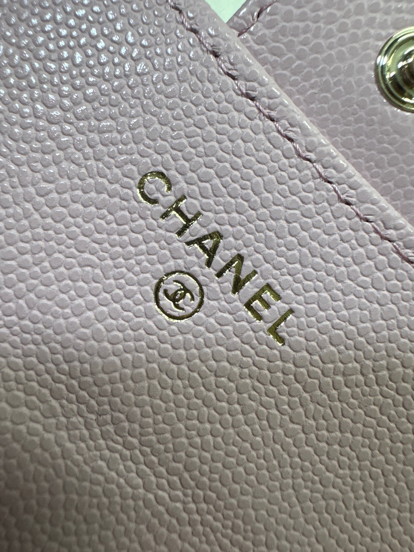 CHANEL 24A粉紫 新版拉鏈 CF Cardholder