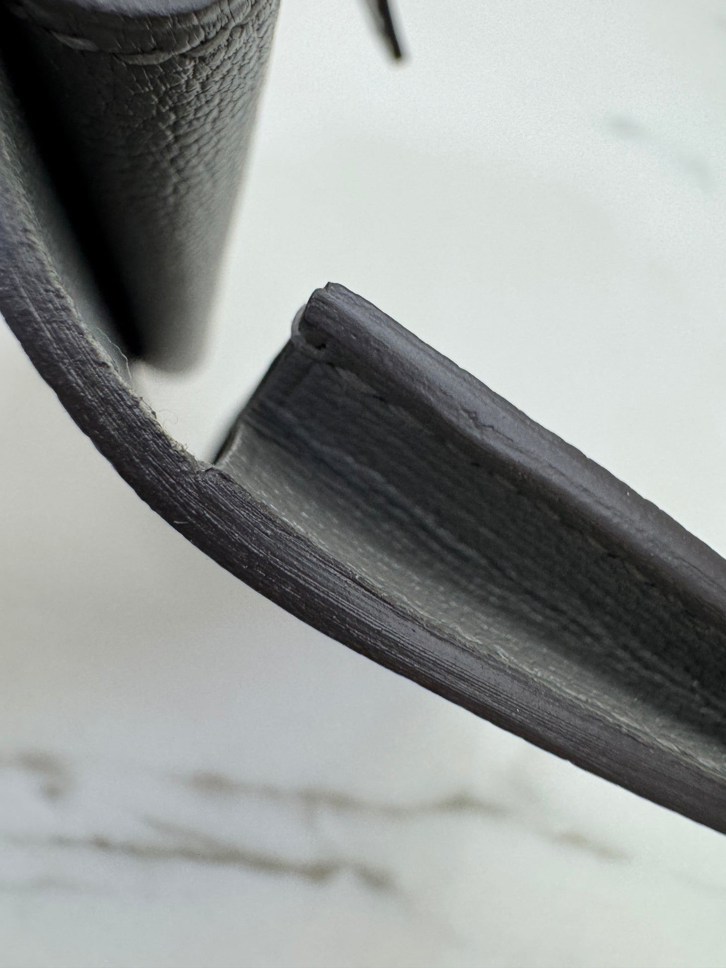 HERMES Bearn Mini Wallet 積雨雲灰山羊皮 金扣 Gris Meyer GHW