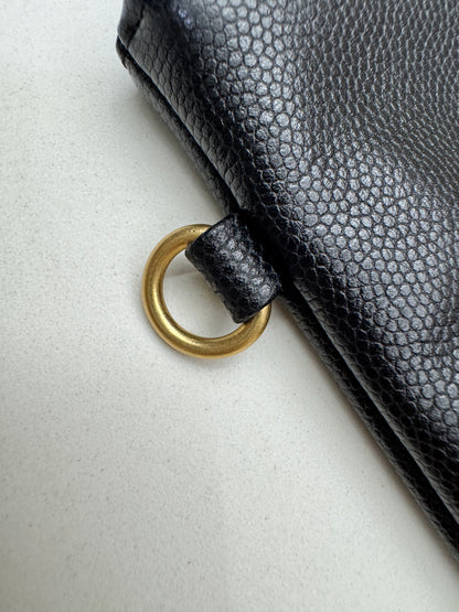 CHANEL 25Bag Medium 黑色荔枝皮