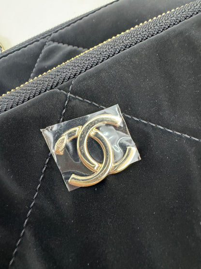 CHANEL 25N Coco Neige 滑雪系列 絲絨尼龍 相機包