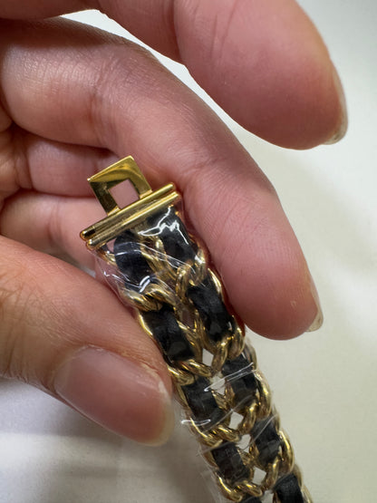 CHANEL Premier 小方糖黑金手錶