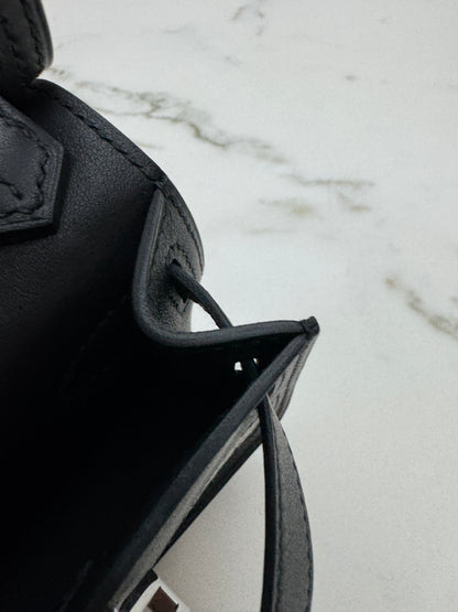 HERMES Mini Jypsiere 熊貓帆布 Swift/ Canvas