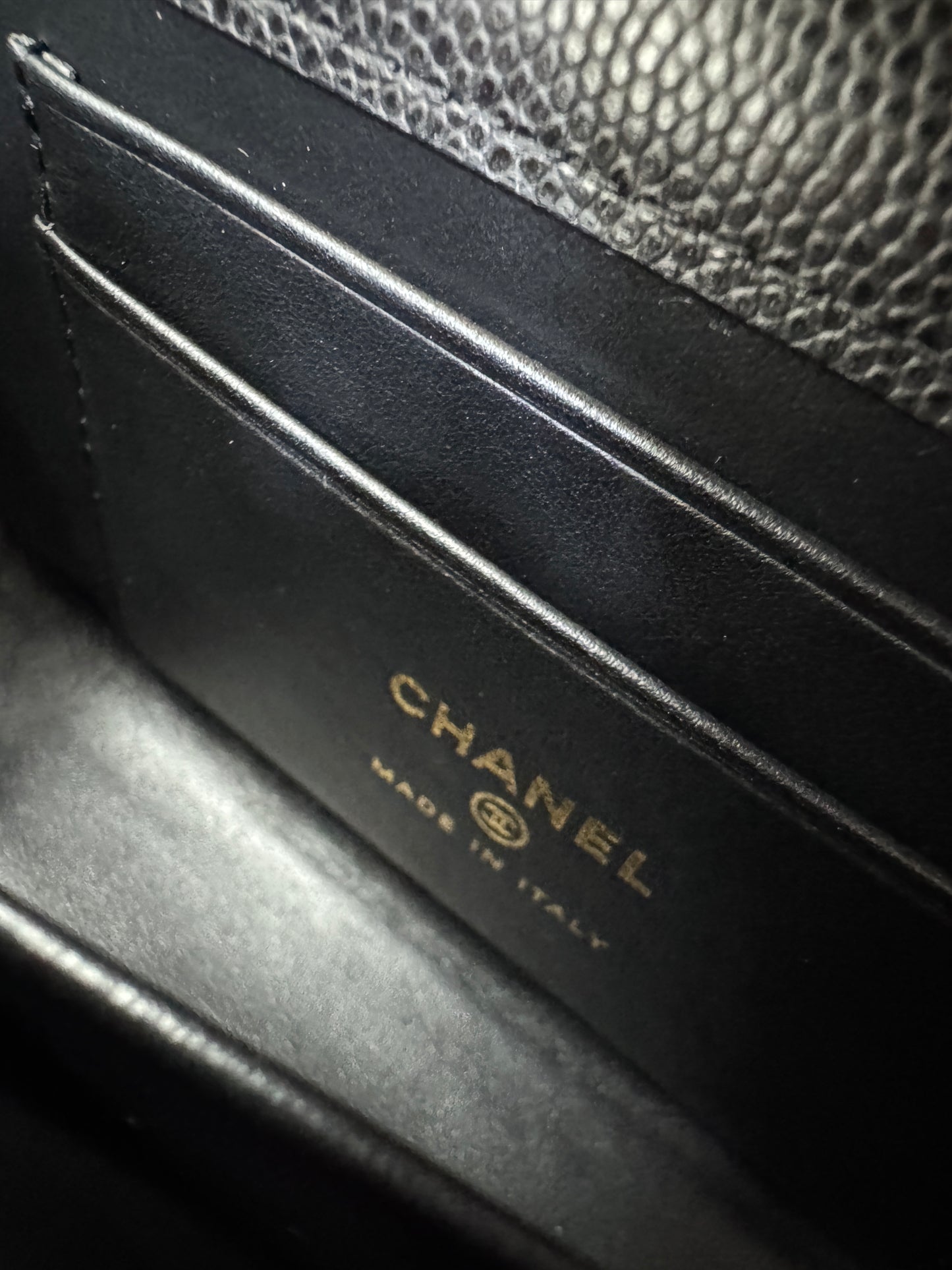 CHANEL 25S Kelly 橫版手機包 黑色
