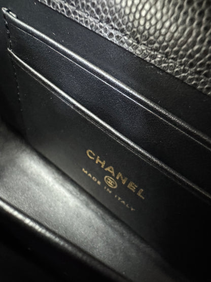 CHANEL 25S Kelly 橫版手機包 黑色