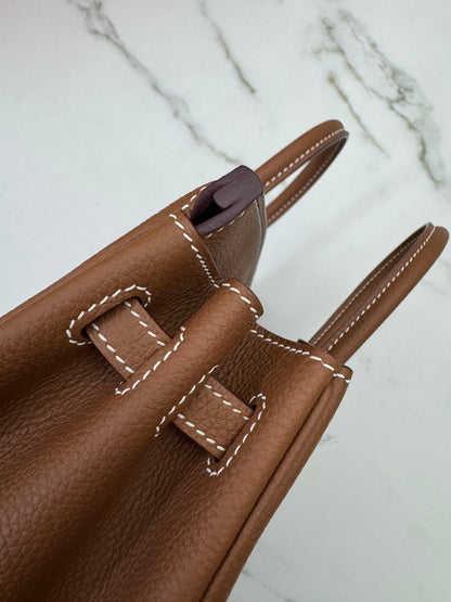 HERMES Birkin 25 金棕色金扣 Togo Gold GHW