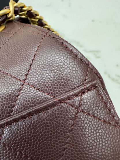 CHANEL 25Bag 荔枝牛皮 Small Chocolate