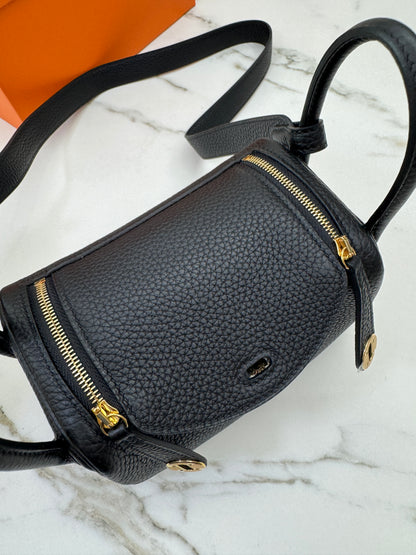 HERMES Mini Lindy I 黑色 Noir GHW
