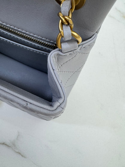 CHANEL Mini CF20 金球 淺灰色