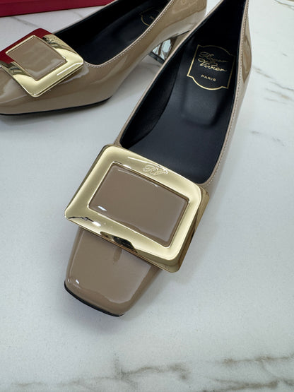 RV Trompette 方跟 4.5cm 大象灰（米色）Beige