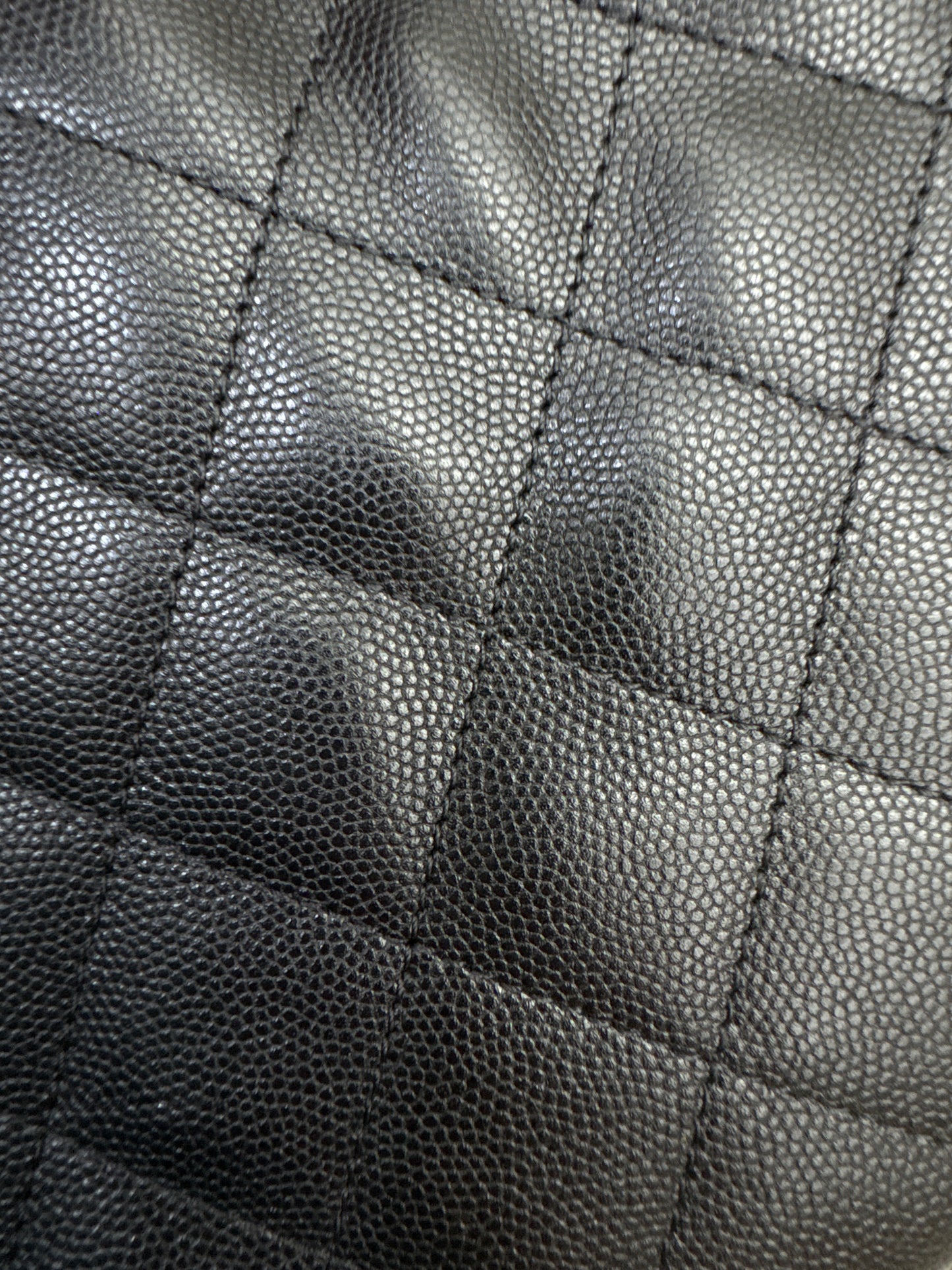 CHANEL 25Bag Small 黑銀小號 荔枝牛皮 Caviar Calfskin