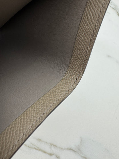 HERMES Bearn Wallet 瀝青灰銀扣 Epsom M8 Gris Asphalt PHW