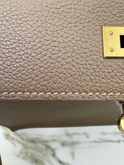 HERMES Kelly Danse 馬爾法米金扣 Evercolor 8Q GHW