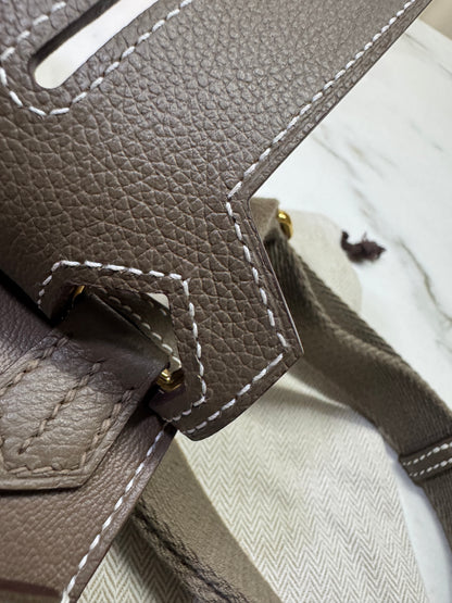 HERMES Jypsiere Mini 大象灰 金扣 evercolor 18 etoupe GHW