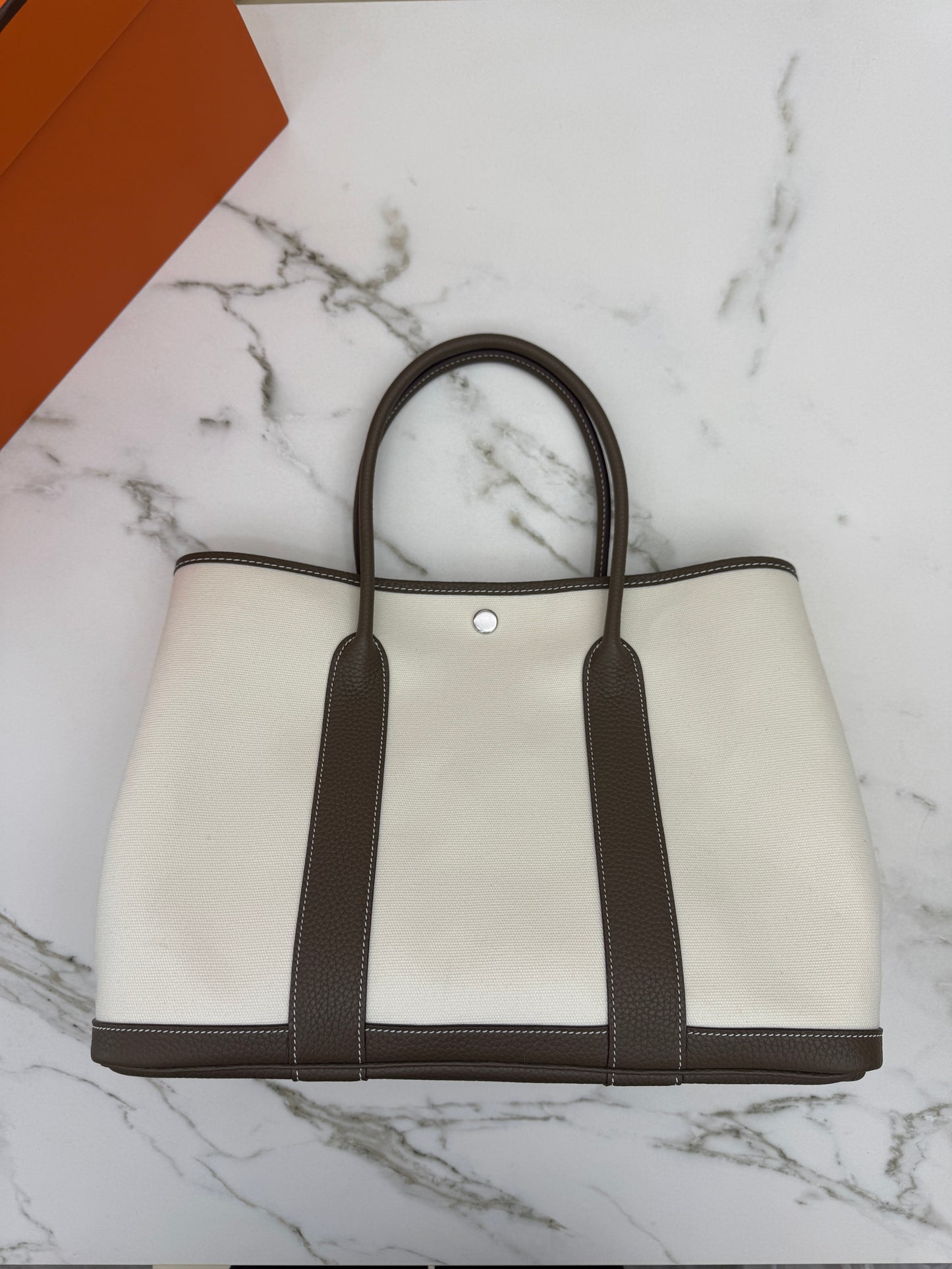 HERMES Garden Party 36 大象灰Negonda拼帆布