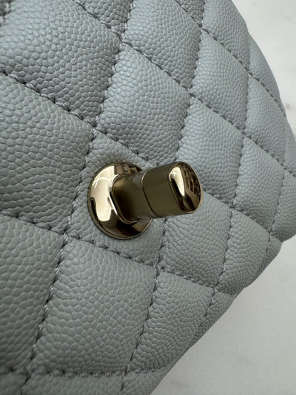 CHANEL Mini Cocohandle 霧霾藍/冰川藍 Cloud Blue