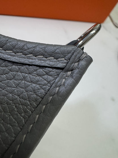 HERMES Mini Evelyn 積雨雲灰 0L Gris Meyer TC 銀扣PHW