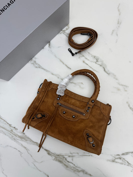BALENCIAGA Le City Small 焦糖麂皮
