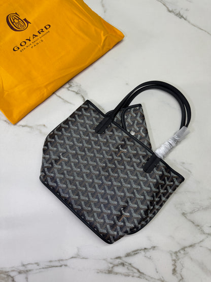 GOYARD 雙面皮款 迷你托特包 Anjour Tote Mini Black