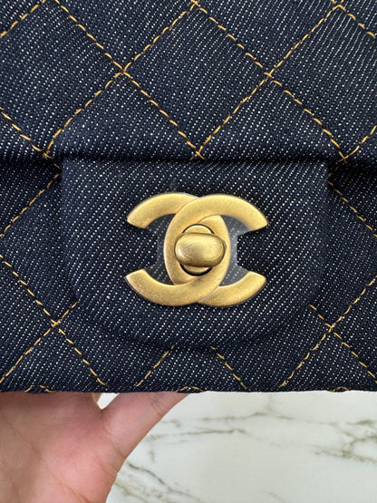CHANEL 26P 深藍牛仔 Mini CF20