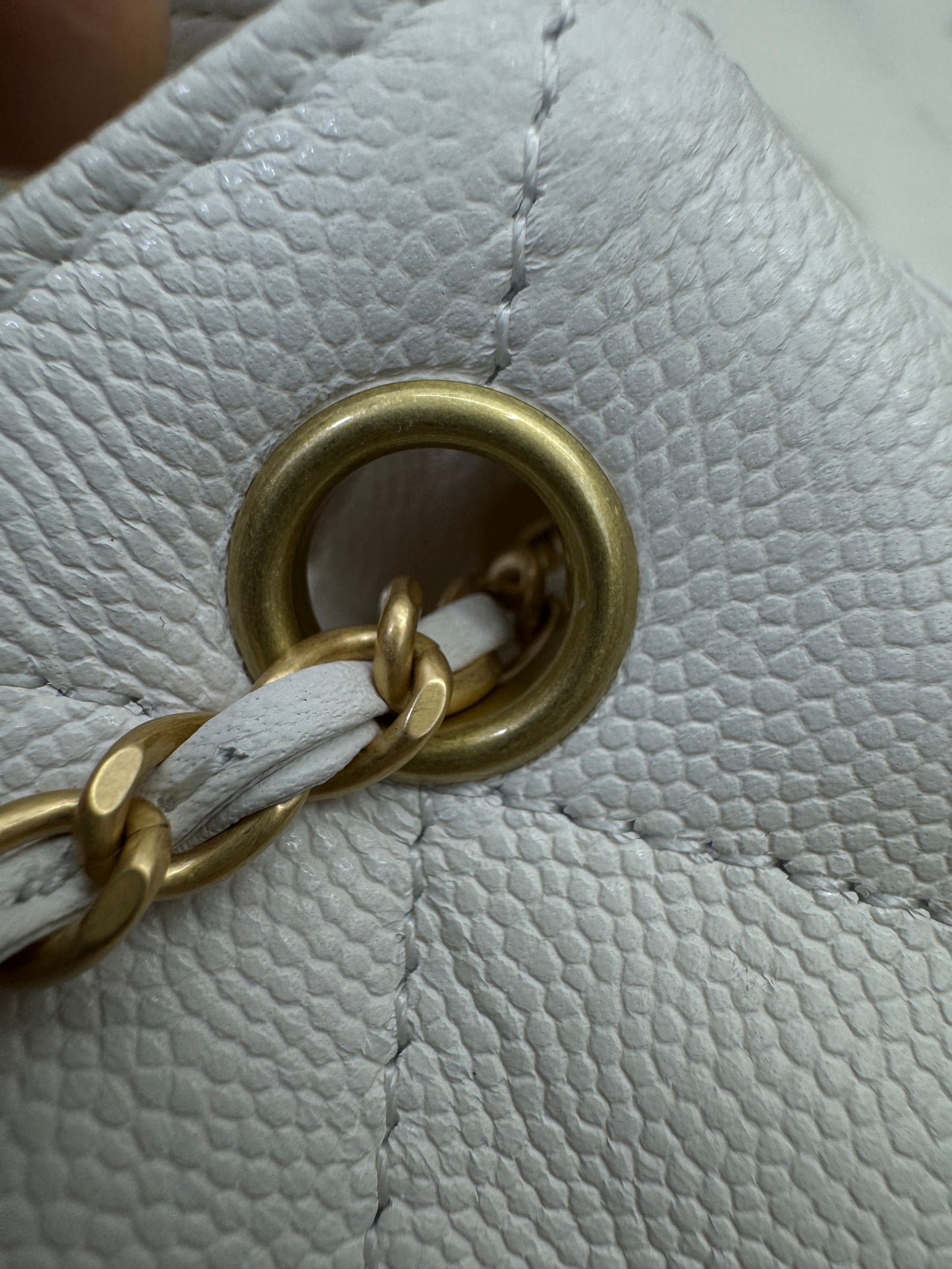 CHANEL Mini 25 Bag 白色荔枝皮