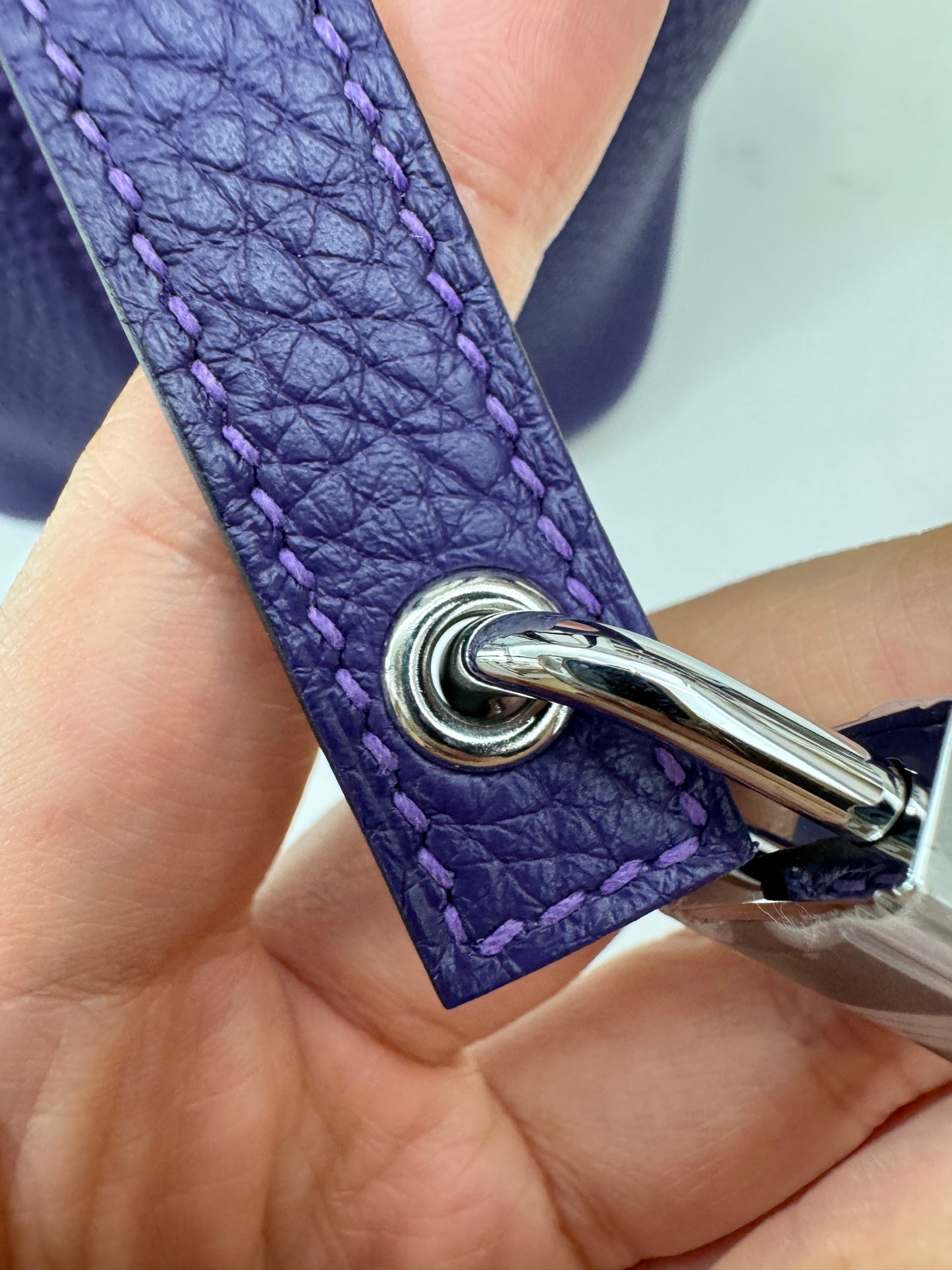 HERMES Picotin Lock 18 X3絳紫色銀扣 TC