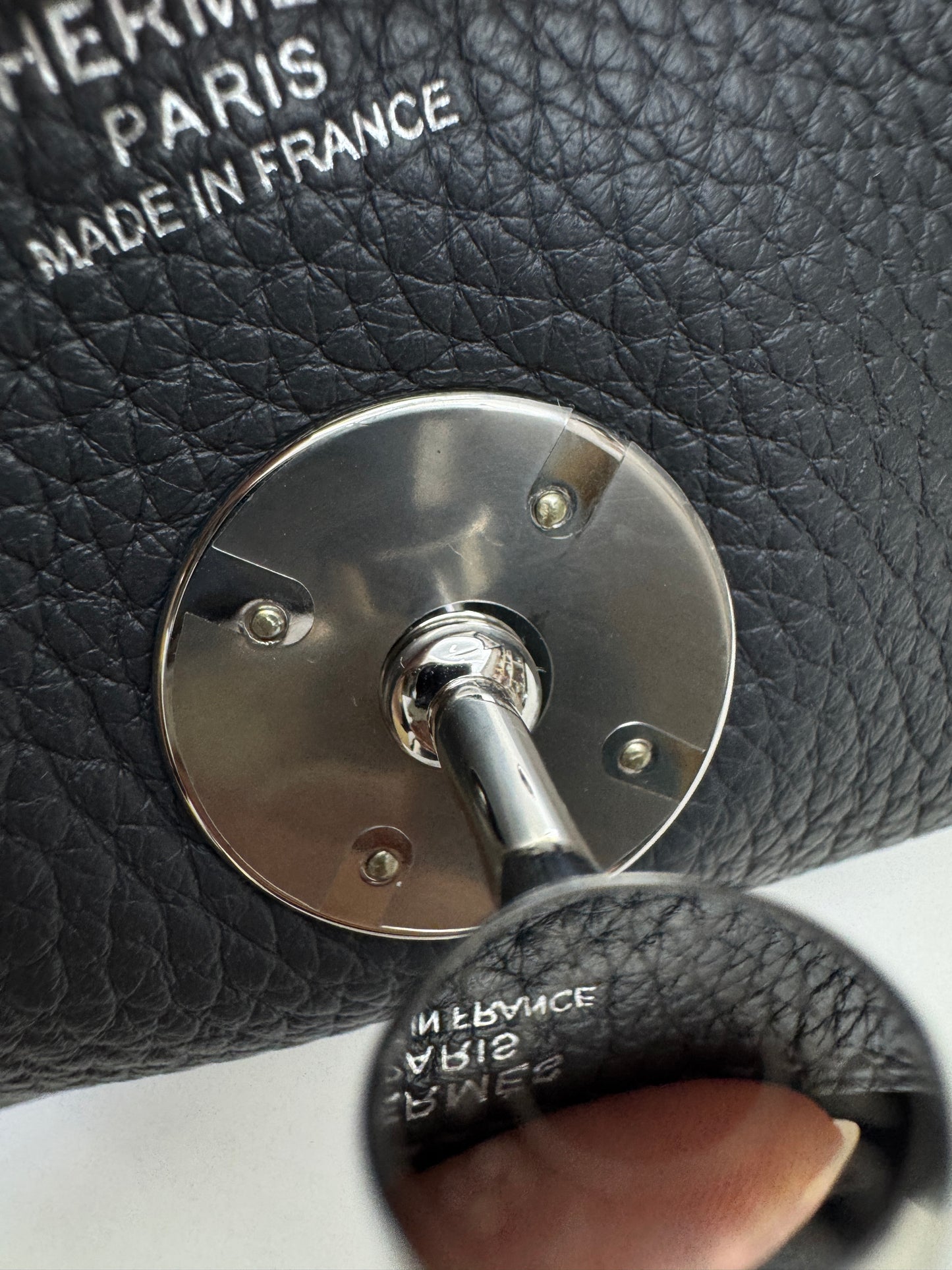 HERMES Lindy 26 石板灰銀扣 85 Ardoise TC PHW
